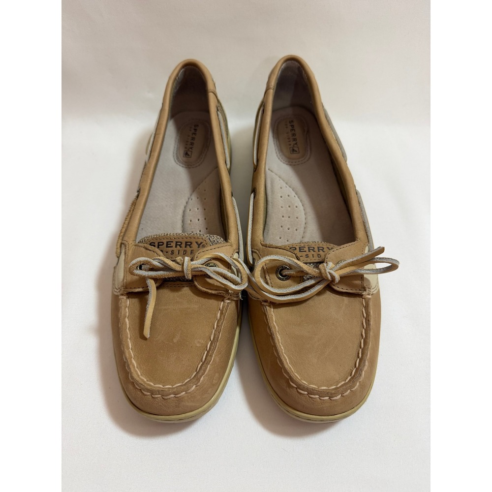 Sperry Top-Sider Women's Angelfish 1-Eye Boat Shoes Linen Oat Size 10